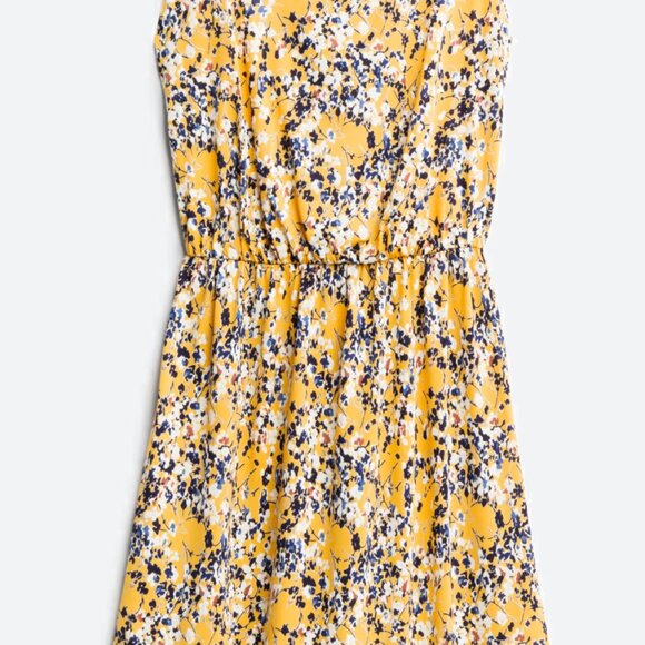 NEW Yellow Floral Mini Sleeveless Sundress Sz Small - Picture 5 of 9